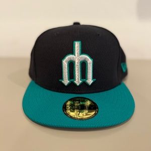 New Era Seattle Mariners Trident Logo Baseball Hat 7 1/4